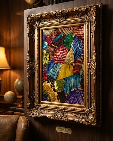Mosaïque textile colorée
